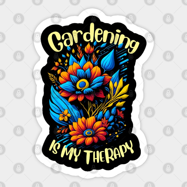 Gardening is my therapy Sticker by T-shirt US